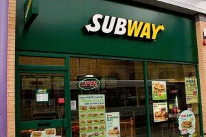 Façade d'un Subway aux USA