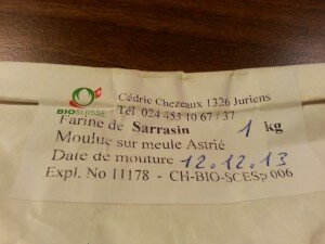 Étiquette farine de sarrasin 