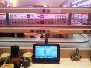 Ecran tactile chez Smart Sushi