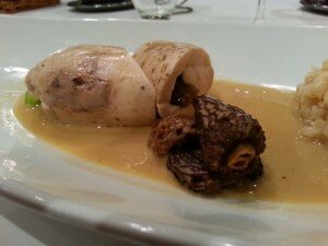 Poulet au vin jaune et morilles