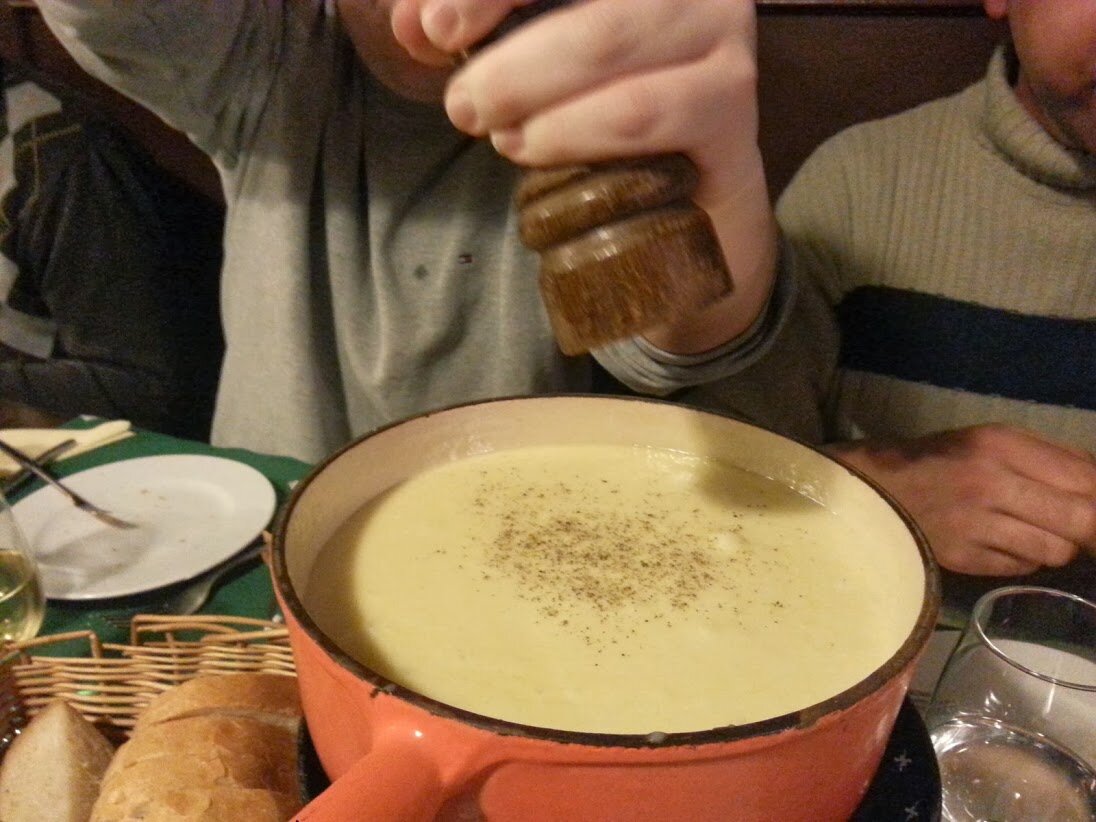 Fondue à la Pinte Besson à Lausanne